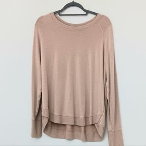 Athleta Mindset Sweatshirt Women's Size 1X Oatmeal Long Sleeve Pullon Pre-owned